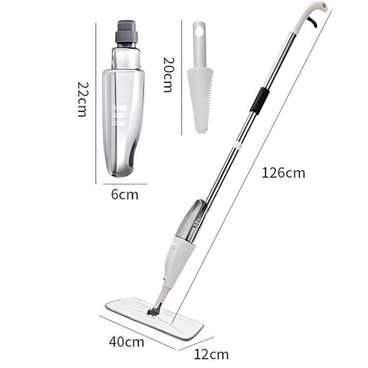 Microfiber Spray Mop – 360° Spin,